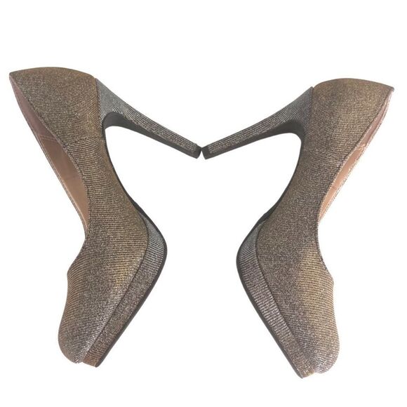 .WIDE FIONI NIGHT GOLD SPARKLE PUMPS 8W - Picture 3 of 13